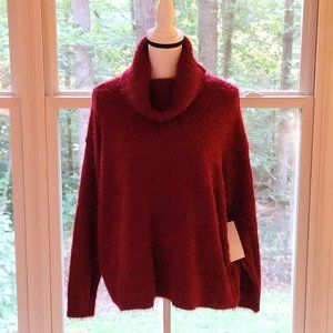 JustFab pullover crop eyelash sweater